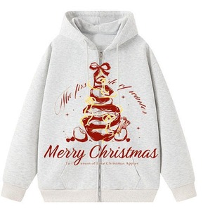 Sweat à capuche de Noël personnalisé pour homme 2026, en polaire épaisse respirante, tricoté, surdimensionné, zippé, pour la famille - Product Image 2