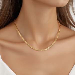 Collier chaîne cubaine en or massif 10K pour femme, bijoux en or jaune véritable, bijoux fins minimalistes, fabricant en gros - Product Image 5