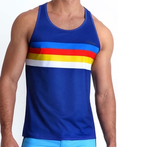 เสื้อกล้ามพิมพ์ลายสีรุ้งสำหรับผู้ชายเสื้อแขนกุดผ้านุ่มยืดหยุ่นได้ - Product Image 3