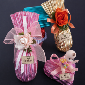 EcoRev Colored Corrugated Aluminum Foil 8011 Alloy Customizable Thickness Graphic Design Food Grade Luxury Candy <b>Wrapping</b> <b>Paper</b> - Product Image 1