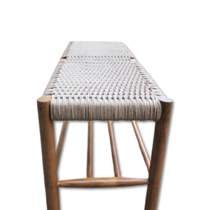 Produits de meubles de luxe Banc Chaise en bois massif Banc en rotin Chaise de loisirs pour salon familial - Product Image 2