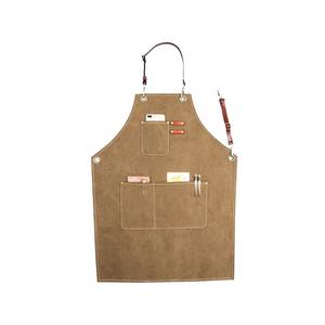 Tablier de bar en toile de haute qualité avec logo personnalisé, sangle en cuir à dégagement rapide, résistant aux rayures, pour personnel de service professionnel - Product Image 1