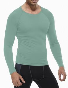 Men's Slim Fit Compression Long <b>Sleeve</b> Performance Shirt Premium Quick Dry Eco-Friendly Spandex/Polyester <b>Base</b> <b>Layer</b> Athletic - Product Image 2