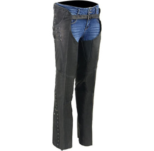 Samroz Sports <b>Leather</b> Premium <b>Leather</b> Motorcycle Riding <b>Chaps</b> for Women Bikers - Product Image 1