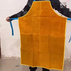 Cowhide Split Leather Welding Apron Flame Retardant Construction Workwear Abrasion Resistant Protective Overall for Firefighting - Product Image 3