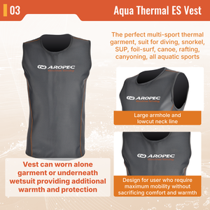 Chaleco Térmico Aropec Aqua de Secado Rápido, Sin Mangas, Superelástico, de Neopreno, para Usar Bajo el Traje de Buceo, Top Térmico para Buceo y Surf, OEM/ODM - Product Image 4