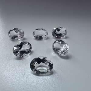 Topacio Blanco Natural, Corte Oval Facetado, Piedra Preciosa Suelta de 5x3 a 10x12MM, Brillo Brillante para Joyería, Venta al Por Mayor - Product Image 4