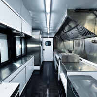 Remorque alimentaire entièrement équipée, cuisine mobile, remorque de concession, remorque de camion alimentaire en acier inoxydable pour la restauration rapide