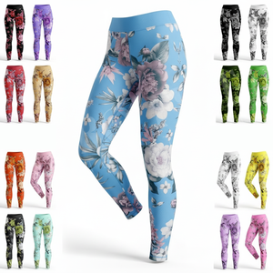 Leggings de Yoga Sublimados Personalizados para Todas las Temporadas, Pantalones Deportivos de Alta Calidad para Gimnasio, Fitness, Running, en Poliéster Elástico - Product Image 1