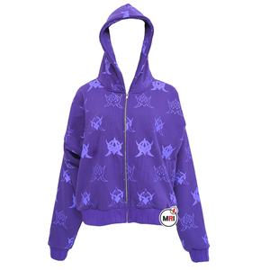 Customized Women's 100% Cotton Unique Full Body Screen Printing Breathable Sustainable Casual Crop Top Full Zipper <b>Winter</b> <b>Hoodie</b> - Product Image 1