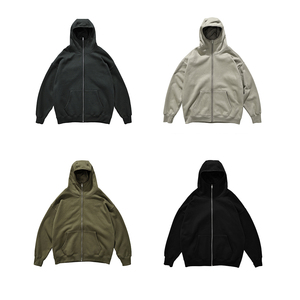 Sweat-shirt à capuche unisexe style cagoule ninja unique, haute qualité, 350 g/m², 100 % coton, coupe oversize, avec fermeture éclair, vêtements chauds - Product Image 1