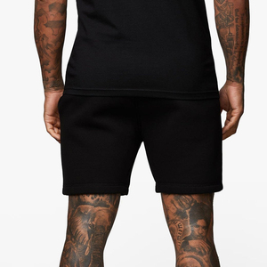 Shorts décontractés pour hommes en pur coton, taille mi-haute, avec cordon de serrage, délavés à l'acide, personnalisables, par le fabricant - Product Image 4