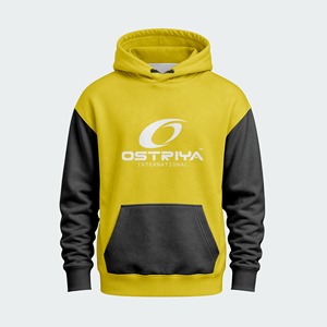 Sweat-shirts à capuche légers et respirants pour hommes, 100% coton, avec poche avant, service OEM, méthode d'impression numérique - Product Image 4