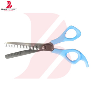 กรรไกรตัดผมด้ามจับพลาสติกสีฟ้าอ่อนกรรไกรตัดผมแบบมืออาชีพสำหรับผู้เริ่มต้นและมืออาชีพ - Product Image 6