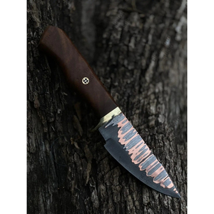 Couteau de chef Burraq en acier Damas fait main, étui en cuir premium, manche en bois, lame de 7 pouces, épaisseur de 3,0 mm, compatible lave-vaisselle - Product Image 2