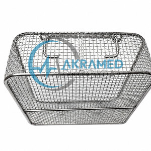 Premium Dental Instruments Cassette Tray Stainless Steel Wire <b>Mesh</b> Sterilization <b>Basket</b> Box For Surgical Medical Tools Small - Product Image 4