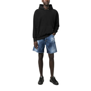 Pantalones Cortos de Mezclilla Personalizables para Hombre, Estilo Veraniego, Lavado Desgastado Azul, Corte Holgado, Fabricante y Proveedor OEM Confiable - Product Image 2