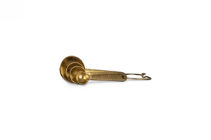 Ensemble de cuillères doseuses en laiton doré, 2 pièces, cuillères de cuisine en métal, cuillère doseuse en laiton design, ensemble de cuillères doseuses en laiton - Product Image 2