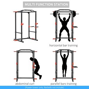 Sistema Palestra Domestica: Power Tower Regolabile per Dip, Trazioni, Squat e Allenamento Parte Superiore del Corpo - Product Image 5