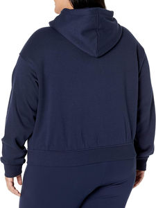 Hoodies courts à épaules tombantes pour femmes avec impression personnalisée pour la gym et l'entraînement, manches longues, coupe ample, pour l'hiver - Product Image 5