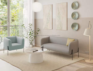 Sofá de Metal duradero de estilo moderno para ocio, sillas de sala de estar de Color personalizadas ajustables para el hogar, oficina, apartamento, hoteles, villas - Product Image 4