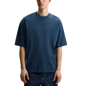 <b>High</b> <b>Neck</b> Oversized <b>T</b> <b>Shirt</b> Men Heavyweight Cotton Mock <b>Neck</b> Premium Blank Streetwear Tee - Product Image 1