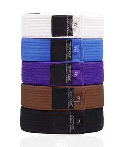 Ceinture de BJJ de haute qualité, ceinture de couleur pour arts martiaux, ceinture verte et jaune de BJJ, ceinture de BJJ de niveau avancé - Product Image 5