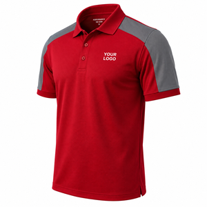 Polo en tissu piqué de coton, coupe athlétique, avec patte de boutonnage, uni, sans logo, vente en gros, OEM, marque privée, pour la tenue. - Product Image 1