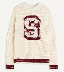 Varsity Collegiate Style Knit <b>Sweater</b> Loose Streetwear Winter Pullover - High Quality Soft Ladies Autumn Knitwear breathable - Product Image 5