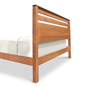 Wholesale Contemporary Solid Wood <b>Bed</b> | Horizontal Slat Headboard <b>Platform</b> <b>Bed</b> <b>Frame</b> - Product Image 3