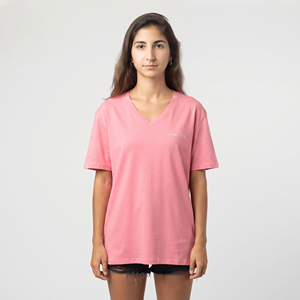 Camiseta Corta Holgada con Cuello en V para Mujer, Transpirable, Informal, de Algodón, Estilo Urbano, a la Moda - Product Image 3