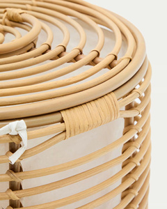 Tall Wicker Rattan Laundry <b>Hamper</b> With Cover Home Organization <b>Basket</b> <b>Hamper</b> Rustic Style - Product Image 3