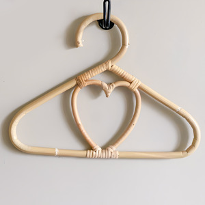 Rattan clothes <b>hangers</b> eco friendly natural wooden coat <b>hanger</b> for bedroom closet space saving - Product Image 6