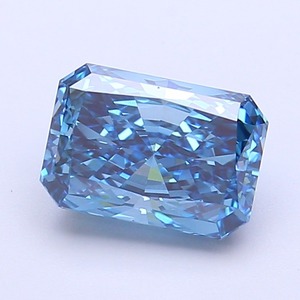 Diamant CVD bleu vif taille Radiant, pureté VS1, finition excellente, pierre libre certifiée, qualité de luxe, gemme. - Product Image 1