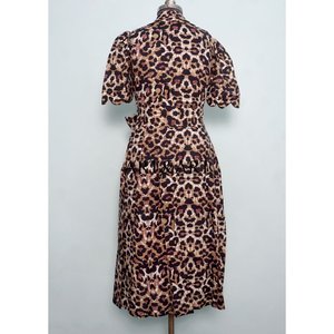 Hermoso y Cómodo Vestido Casual de Algodón Hecho a Mano en India con Mangas Cortas Tipo Canguro, Estilo A-Line, Estampado de Leopardo, Ideal para Fiestas - Product Image 6