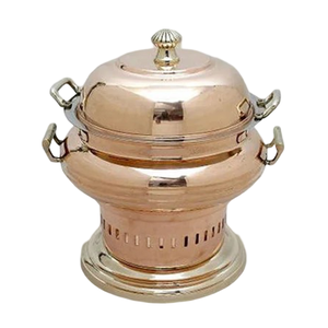 Pure <b>Copper</b> Hot Set Bowl With <b>Handle</b> And Lids Polish Finished For Home Metal Serving Hot Set Bowl For <b>Kitchen</b> Use Kitchenware - Product Image 2