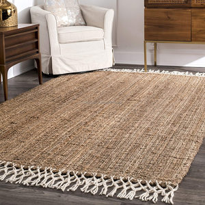 Customized Color & Shape ,Design of Jute <b>Rugs</b> Carpets for <b>Outdoor</b> & Indoor Home , Hotel , Bedroom Decoration Square Jute <b>Rug</b> - Product Image 3