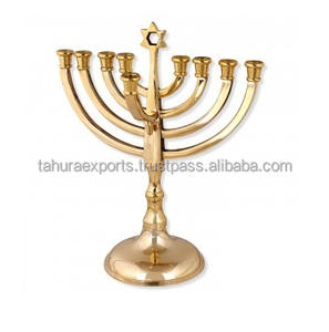 Meilleures ventes 2026 : Menorah décorative juive en métal, style antique, candélabre rétro, grand porte-bougie pour la décoration intérieure, fabricant - Product Image 1