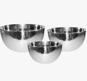 Ensemble de bols mélangeurs en acier inoxydable faits à la main, empilables et imbriqués, pour la cuisine, la pâtisserie et la préparation des aliments à bas prix - Product Image 2