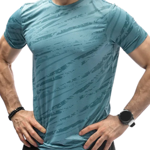 T-shirt de performance athlétique pour homme, séchage rapide, respirant, extensible dans les 4 sens, coutures surjetées, vêtements de sport pour la course à pied et l'entraînement en salle de sport - Product Image 3