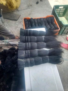Poils de queue de vache et de buffle faits à la main pour brosses, lot de poils de queue de bétail indiens directement du fabricant en Inde - Product Image 4