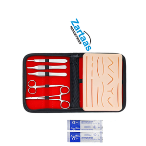 Kit de suture d'entraînement en acier inoxydable de haute qualité avec coussinet en silicone, fabricant et exportateur d'instruments chirurgicaux - Product Image 2