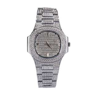 Montre Hip Hop en Promotion, Montre de Luxe Entièrement Sertie de Diamants, Acier Inoxydable, Moissanite VVS, Montres Automatiques - Product Image 6
