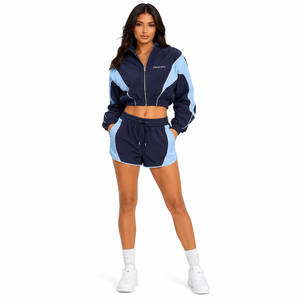 Conjunto Deportivo Casual Unisex al por Mayor, Chaqueta con Cremallera de Manga Larga, Pantalones Cortos, Traje Deportivo para Otoño, Conjuntos de Pantalones Cortos Deportivos, Chaquetas para Hombre - Product Image 4