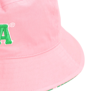 Chapeau Bob Rose AKA avec Logo Brodé – Chapeau de Pêcheur Décontracté d'Été pour Femme – Accessoire de Mode Extérieur Élégant - Product Image 4