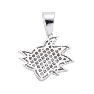 Collar con Colgante de Personaje de Dibujos Animados de Moda, con Micro Pavé de Diamantes, Chapado en Oro de 14k, para Hombre, Estilo Iced Out - Product Image 2