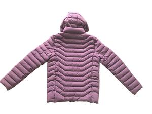 เสื้อแจ็คเก็ตพัฟเฟอร์มีฮู้ดสีม่วงแบบยูนิเซ็กซ์ กันลม ปิดด้วยซิป สวมใส่สบายในฤดูหนาว ทรงปกติ บุด้วยใยโพลีเอสเตอร์ สีพื้น - Product Image 3