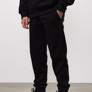 Conjunto de chándal de punto con cremallera y cuello alto para niños, nuevo modelo de otoño e invierno, pantalones de forro polar cepillado, conjunto informal al por mayor - Product Image 3