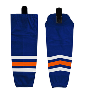 Blue <b>Knee</b> <b>High</b> Striped Basketball <b>Socks</b> Breathable Knitted for Adults - Product Image 1