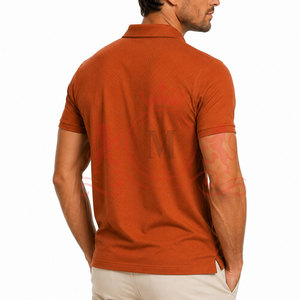 Hot Sale Rust <b>Orange</b> <b>Polo</b> Shirt Premium Finish Soft Breathable Fabric Comfortable Short Sleeve Daily Casual Wear - Product Image 2